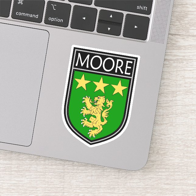 Irish Clan Wappen - Moore Aufkleber (Detail)