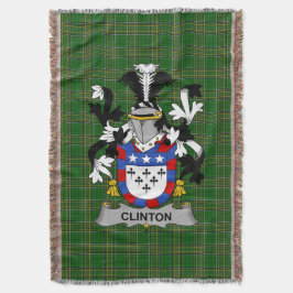 Irish Clinton Coat of Arms Familienwappen Irland Decke
