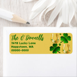Irish Clover and Gold Horseshows Address Labels