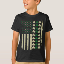 Irish Clover Flag American Retro Kleeblatt St. Pat T-Shirt