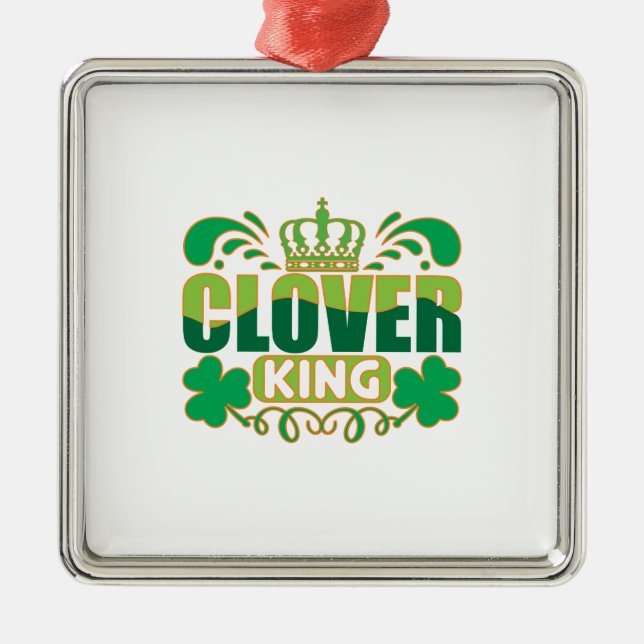 Irish Clover King Ornament Aus Metall (Vorne)