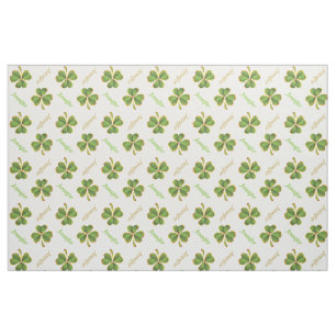 Irish Clover & name St. Patrick's Day personalisie Stoff
