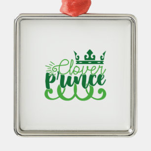 Irish Clover Prince Ornament Aus Metall
