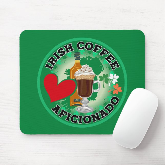 Irish Coffee Aficionado, Mousepad (Mit Mouse)