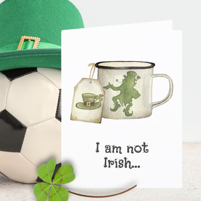 Irish Coffee Bag Cloud Funny St Patricks Day Card Ankündigung (Von Creator hochgeladen)