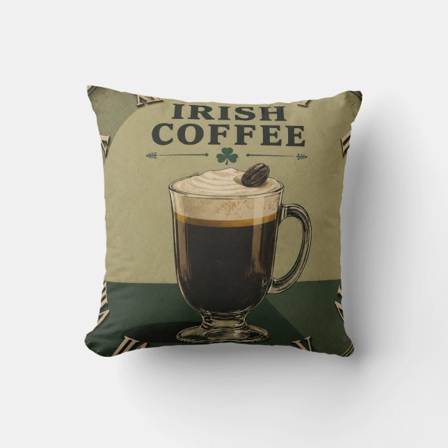 Irish Coffee Celtic Pub Decor  Kissen (Vorderseite)