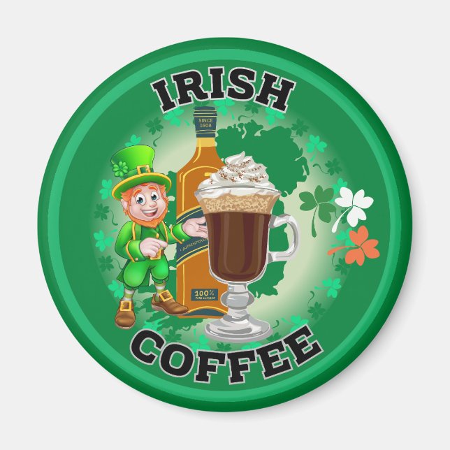 Irish Coffee - Ein Elixier. Magnet (Vorne)