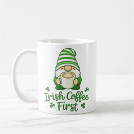Irish Coffee First Cute Gnome St. Patrick's Day Kaffeetasse