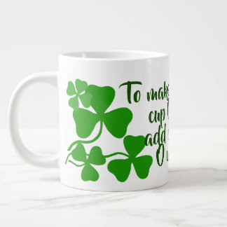 Irish coffee/perfect cup 2 Irland Kleeblatt/weiß Jumbo-Tasse