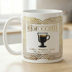 Irish Coffee Rezept Gold Kunst Kaffeetasse