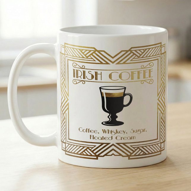 Irish Coffee Rezept Gold Kunst Kaffeetasse (Von Creator hochgeladen)