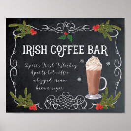 Irish Coffee Weihnachten Urlaub Winter Hochzeitsze Poster
