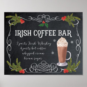 Irish Coffee Weihnachten Urlaub Winter Hochzeitsze Poster
