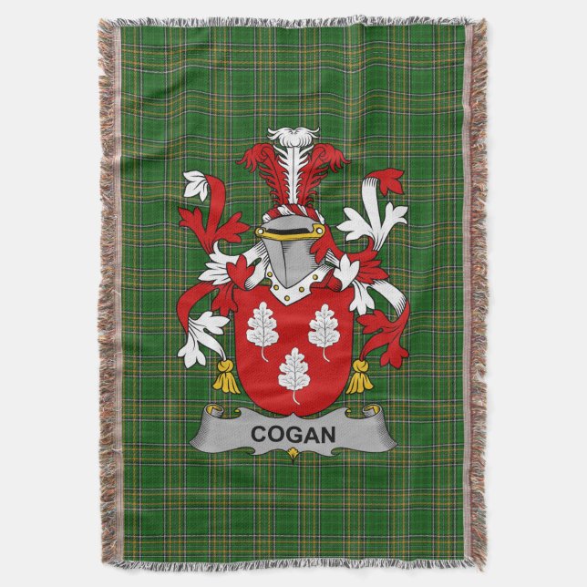Irish Cogan oder O_Cogan Coat Coat of Arms Familie Decke (Vorderseite Vertikal)