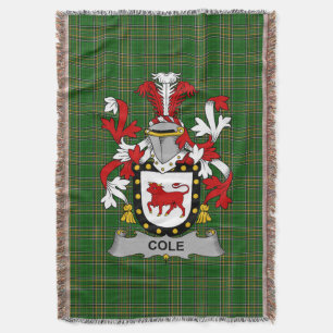Irish Cole Coat of Arms Familienwappen Irland Decke