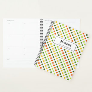 Irish Color Dots Muster NAME Family Wiedersehen Fu Planer