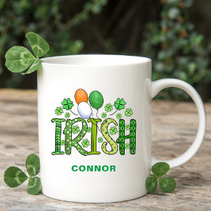 Irish Colors Clover Optionaler Name St Patrick's D Kaffeetasse