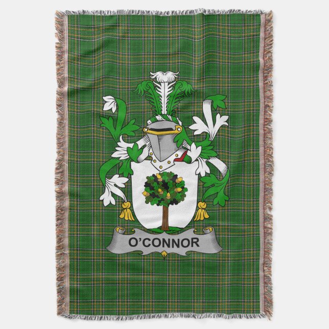 Irish Connor oder O_Connor (Faly) Coat of Arms Fam Decke (Vorderseite Vertikal)