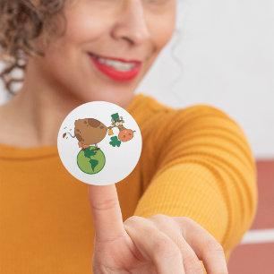 Irish Cow Runder Aufkleber