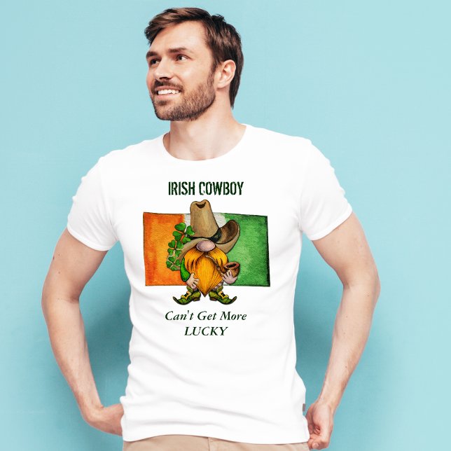 Irish Cowboy Gnome Lucky T - Shirt (Von Creator hochgeladen)