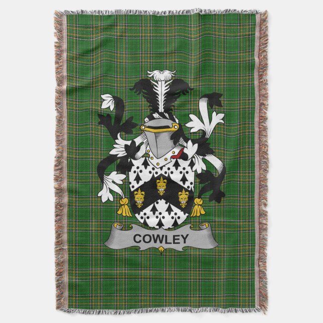 Irish Cowley oder Cooley Coat of Arms Familienwapp Decke (Vorderseite Vertikal)