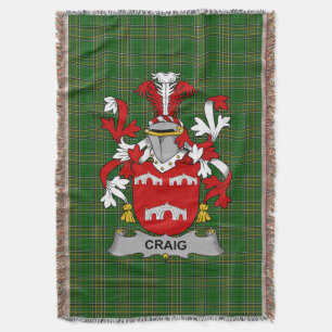 Irish Craig Coat of Arms Familienwappen Irland Decke