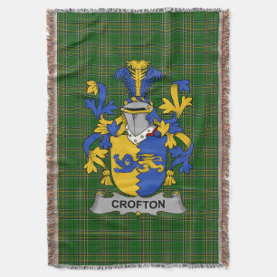 Irish Crofton Coat of Arms Familienwappen Irland Decke
