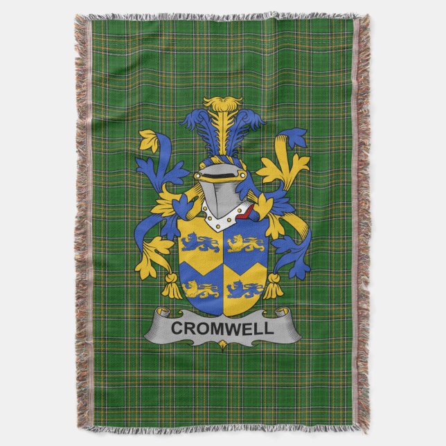 Irish Cromwell Coat of Arms Familienwappen Irland Decke (Vorderseite Vertikal)