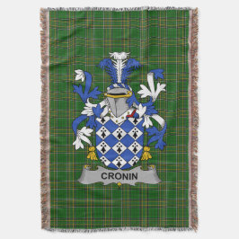 Irish Cronin oder O_Cronin Coat of Arms Family Cre Decke