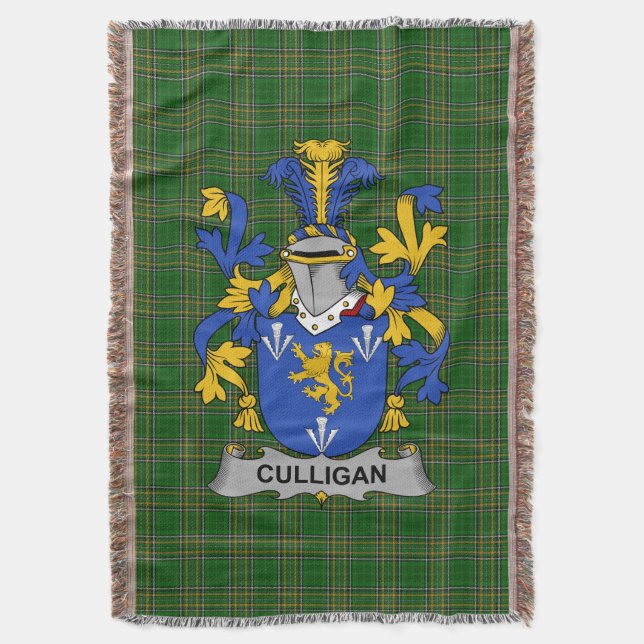 Irish Culligan oder McColgan Coat of Arms Family C Decke (Vorderseite Vertikal)
