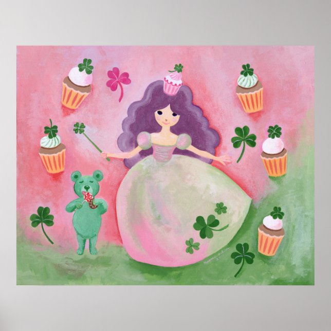 Irish Cupcake Princess Painting Poster (Vorne)