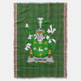 Irish Curtin oder McCurtin Coat of Arms Family Cre Decke