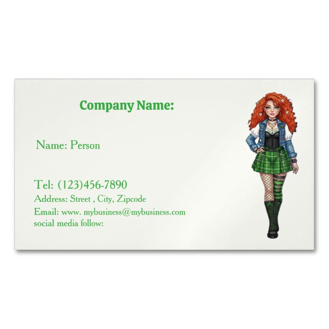 irish dall  magnetische visitenkarte (Vorderseite)