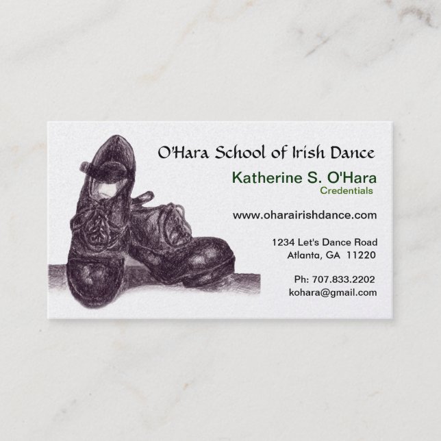 Irish Dance Business Card Visitenkarte (Vorderseite)