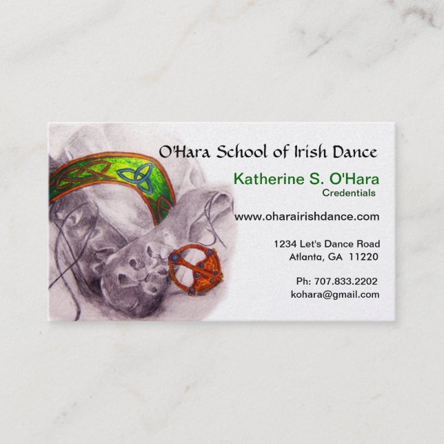 Irish Dance Business Card Visitenkarte (Vorderseite)