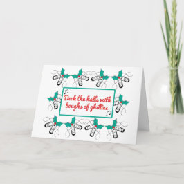Irish Dance Christmas Card - Ghillies und Holly Feiertagskarte