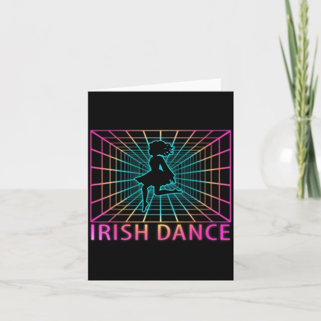 Irish Dance Retro Dancer Gift  Karte (Vorderseite)