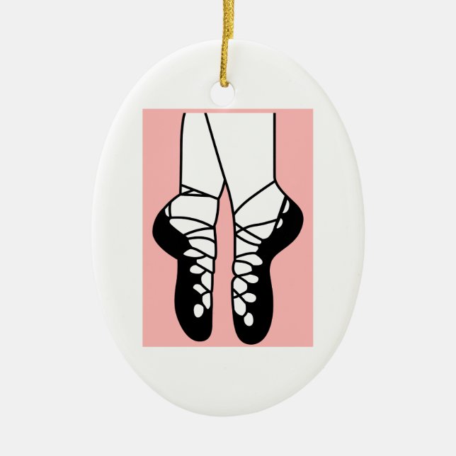 IRISH DANCE SHOES KERAMIK ORNAMENT (Vorne)