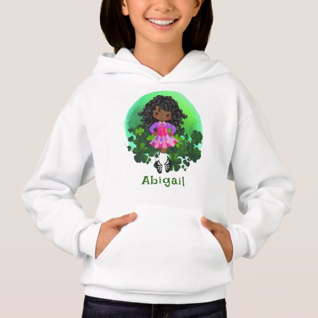 Irish Dance St. Patrick's Day Green Kleeblatts Hoodie (Vorderseite)
