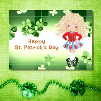Irish Dance St. Patrick's Day Green Kleeblatts