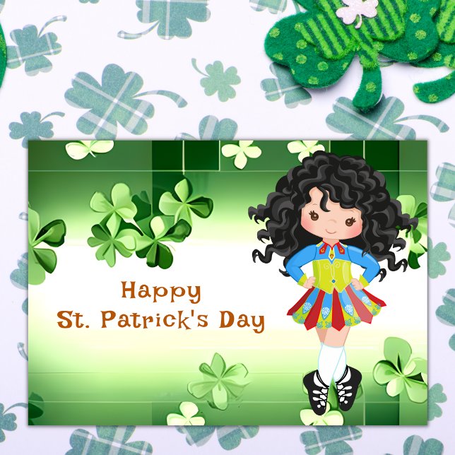 Irish Dance St. Patrick's Day Green Kleeblatts Karte (Von Creator hochgeladen)