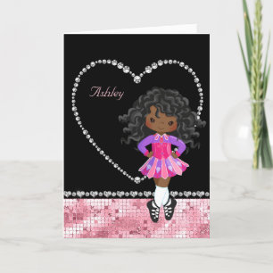 Irish Dance Valentine's Day Kristall Heart Feiertagskarte
