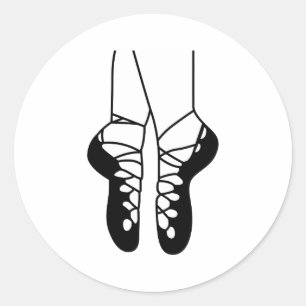 IRISH DANCE ZEIGT EINE FARBE RUNDER AUFKLEBER