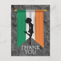 Irish Dancer and Flag Ireland Dance Danke