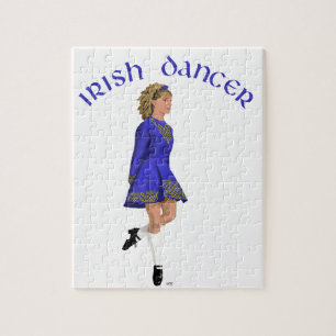 Irish Dancer Blonde in Blue Puzzle
