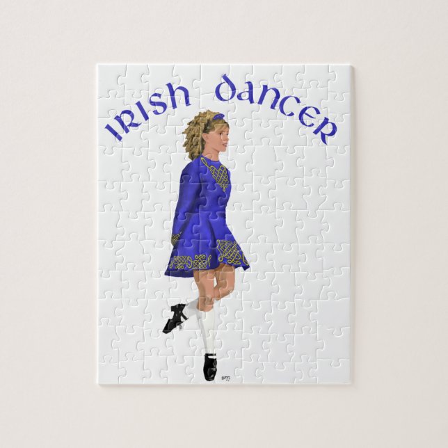 Irish Dancer Blonde in Blue Puzzle (Vertikal)