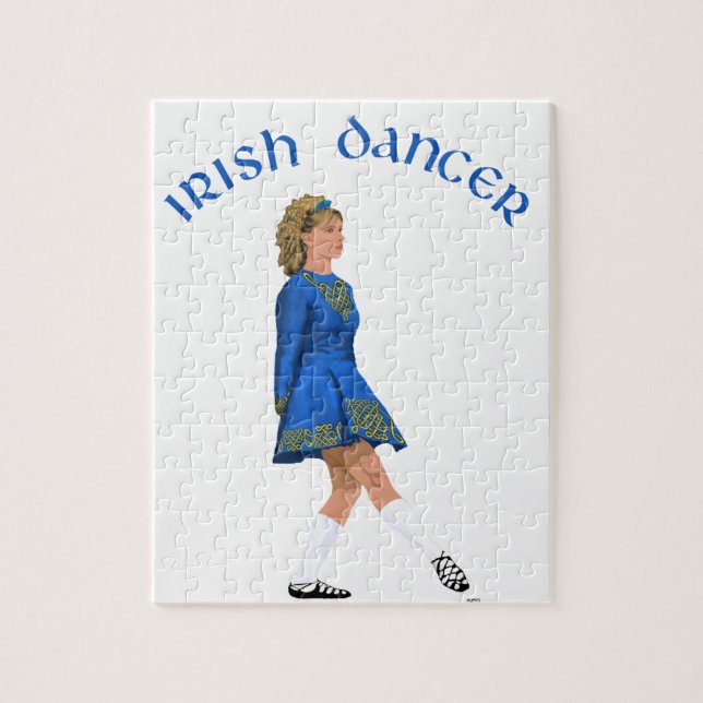 Irish Dancer Blonde in Blue Puzzle (Vertikal)