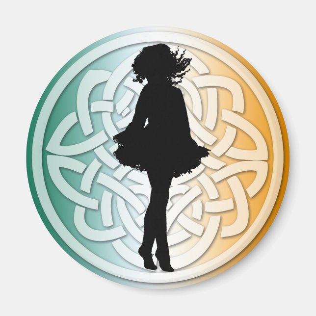 Irish Dancer Celtic Flag Magnet (Vorne)