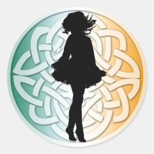 Irish Dancer Celtic Flag Sticker