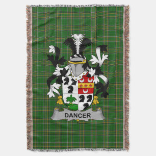 Irish Dancer Coat of Arms Familienwappen Irland Decke